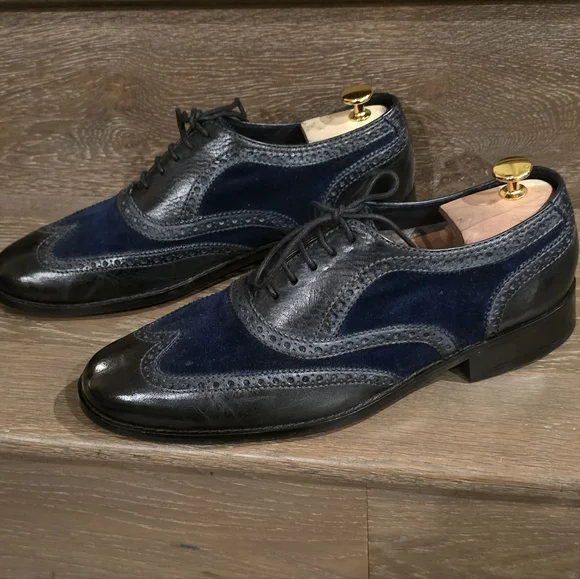 Cole Haan Black and Navy Oxfords - Picture 3 of 7